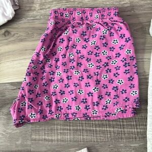 pink flower pj shorts